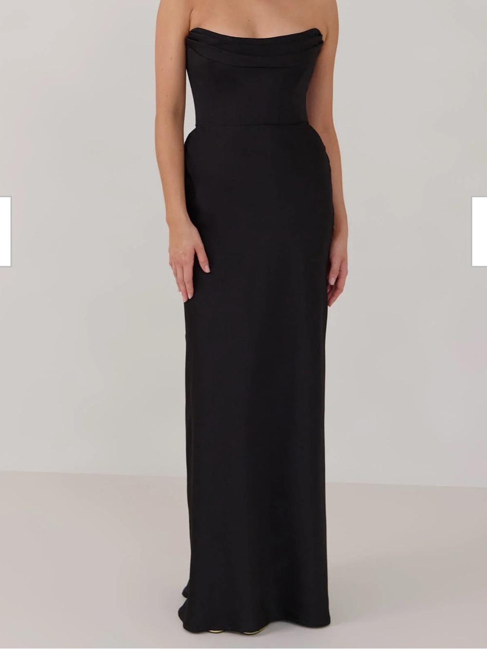 Paloma Dress Strapless Black Evening Gown